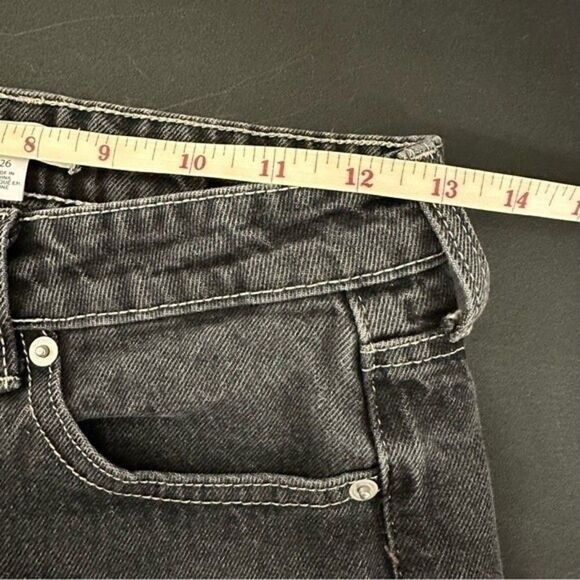 BP‎ DISTRESSED MOM JEANS BLACK 26 GRUNGE - Picture 7 of 16